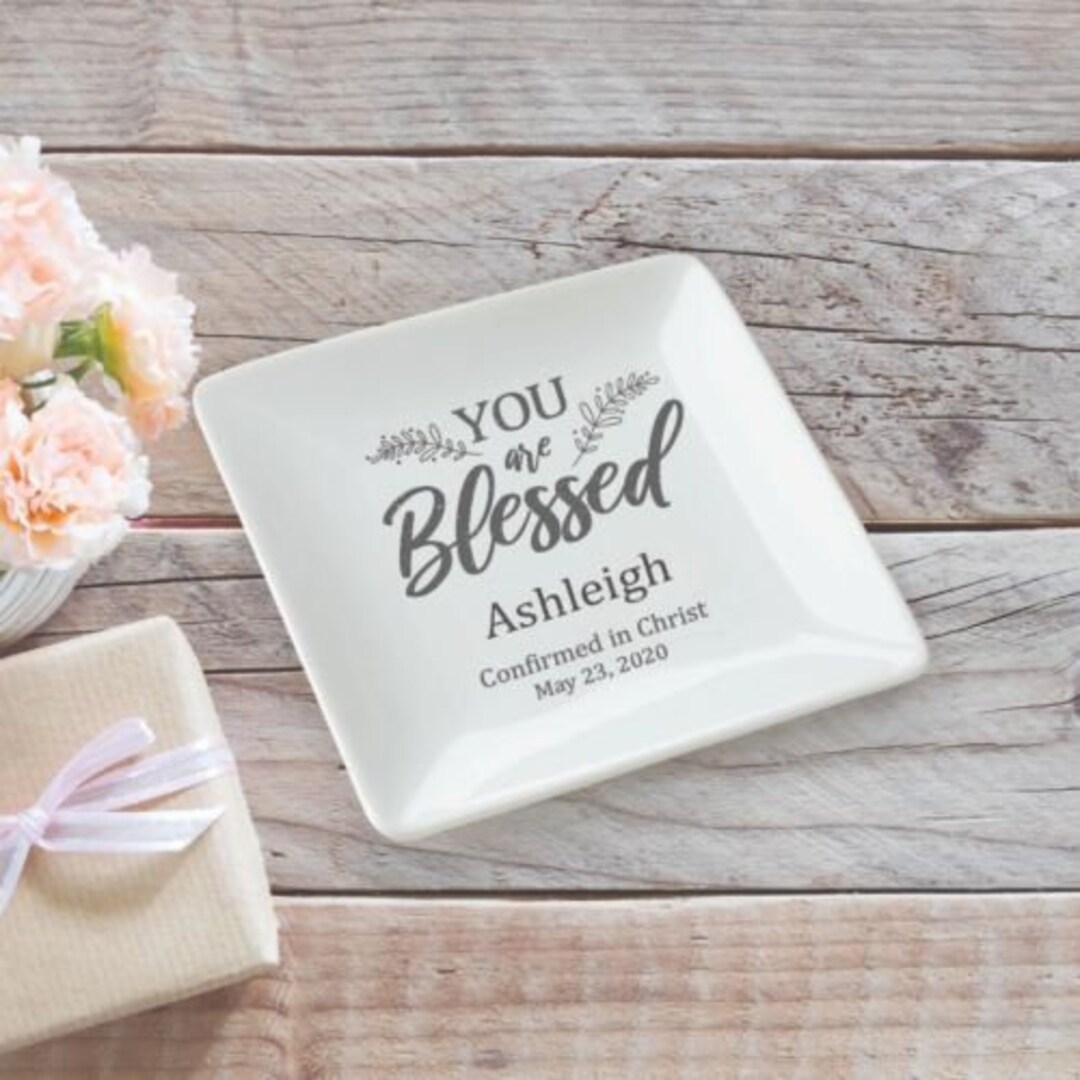 Confirmation Toy Confirmation Gift for Her, Confirmation You Are Blessed Trinket Tray ...