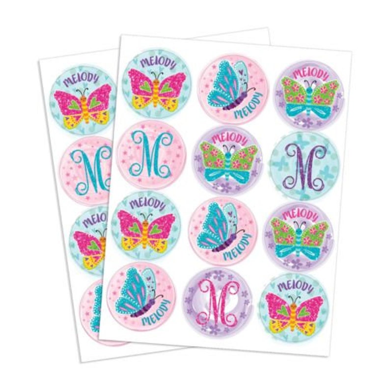 Beautiful Butterflies Personalized Sticker Set, Custom Stickers, Custom Sticker Labels, Personalized Stickers, Personalized Name Labels image 3