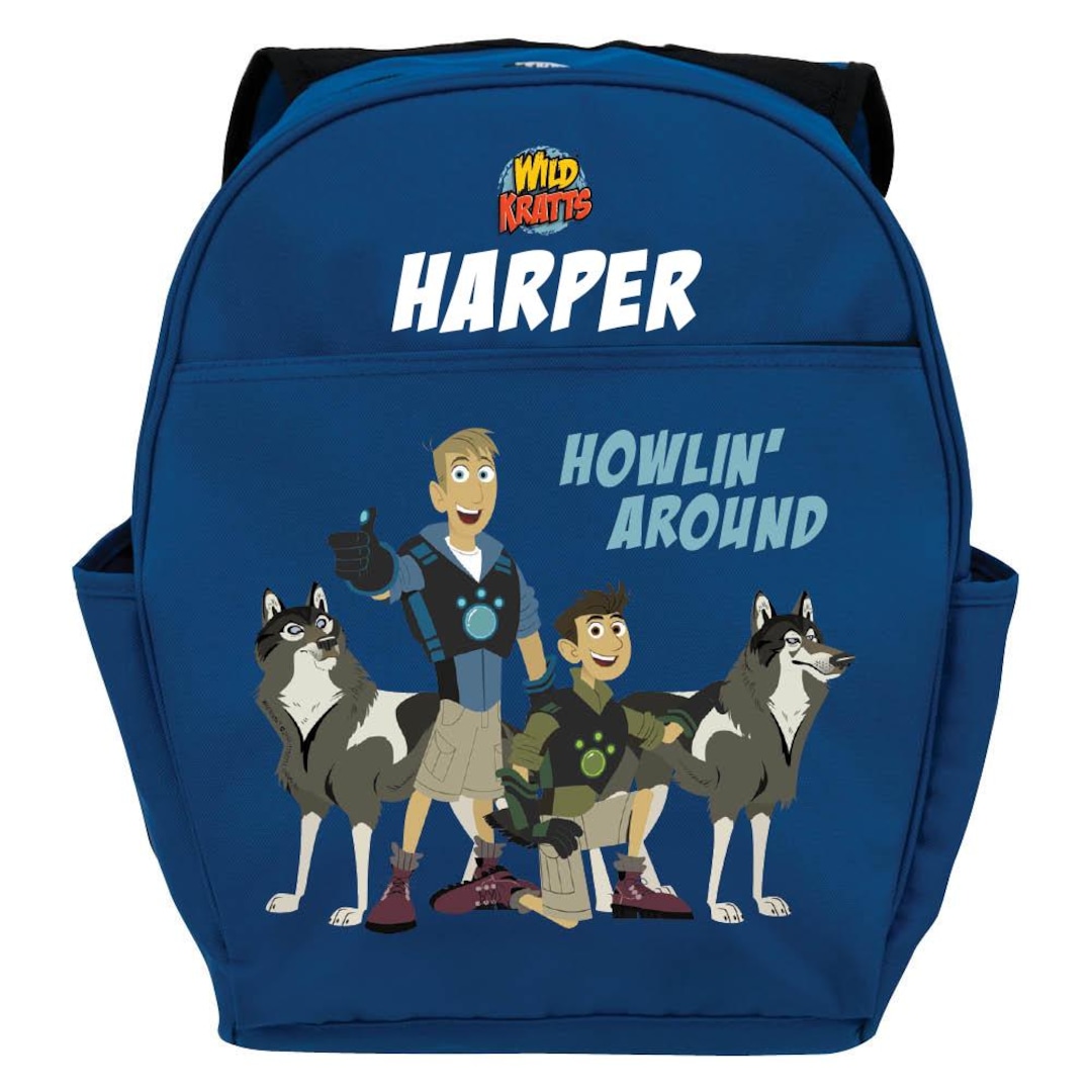 Personalized Wild Kratts Backpack, Blue Toddler Backpack, Preschool ...
