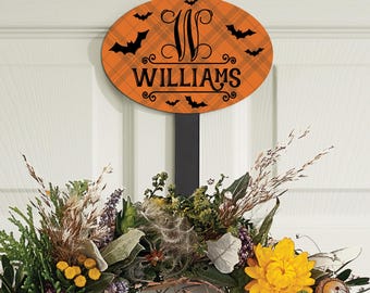 Halloween Decor Wreath Door Hanger for Outdoor Decoration