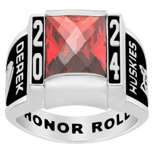 Men's Traditional Class Graduation Birthstone Ring