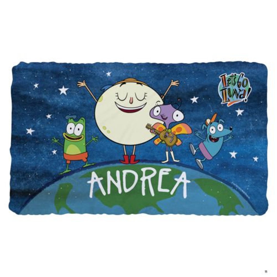 Let's Go Luna Personalized Fuzzy Blanket Personalized Etsy