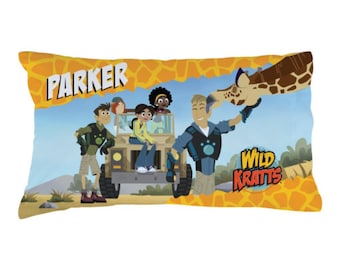 Wild Kratts Personalized Pillowcase, Custom Birthday Gift