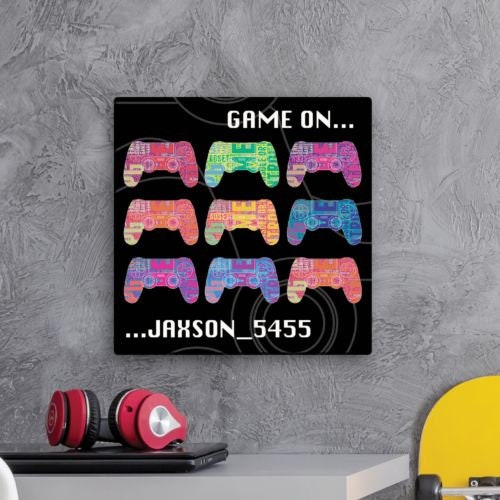 Gamers Controller 12x12 Canvas Wall Art, Game Room Wall Art