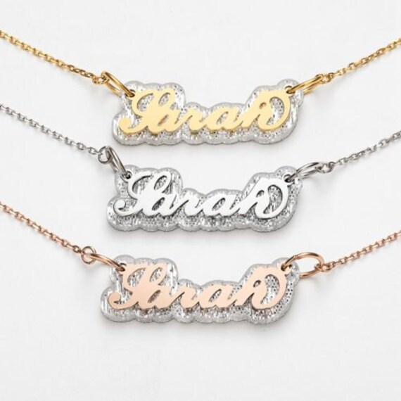 Stainless steel personalized necklace deals