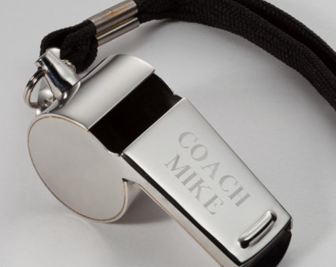 Coach Gifts, Personalized Coach Whistle with String, Coaches Whistle, Gift for Coach