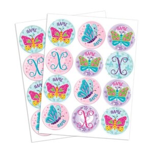 Beautiful Butterflies Personalized Sticker Set, Custom Stickers, Custom Sticker Labels, Personalized Stickers, Personalized Name Labels image 2