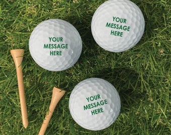 Your Message Personalized Golf Ball Set of 6, Custom Golf Balls, Personalized Gifts, Wedding Gifts, Anniversary Gifts, Golf Gift