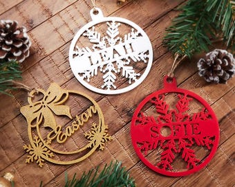 Personalized Acrylic Snowflake Ornament