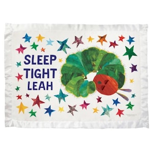 Very Hungry Caterpillar Sleep Tight Baby Blanket, Personalized Caterpillar Blanket, Custom Name Caterpillar Blanket, Warm Baby Throw Blanket