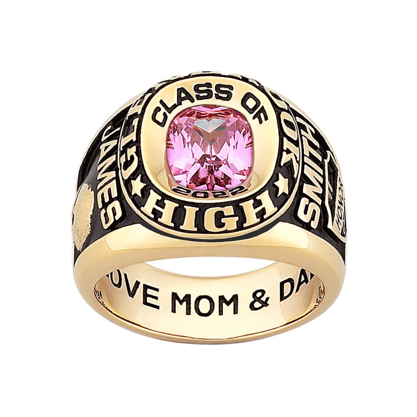 Men's Gold CELEBRIUM™ Traditional Class Ring, Customized Men's ...
