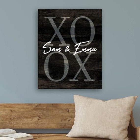 XOXO Personalized 11x14 Canvas, Valentines Wall Art, Valentines Canvas Art,  Canvas Poster, Wall Art Decoration, Ready To Hang Wall Art