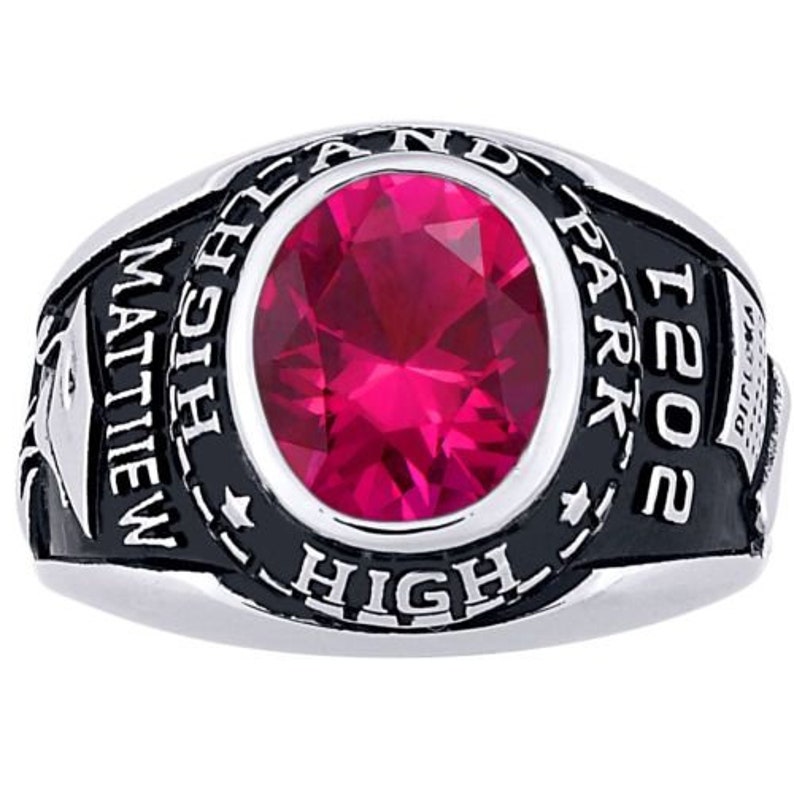 Men's Birthstone Class Ring, Celebrium© Men's Class Ring, Personalized ...