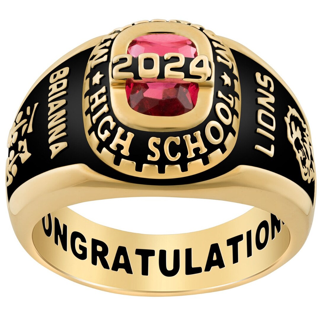 Lady Legend Class Rings Ladies Gold Celebrium© Personalized-top Traditional Class Ring - Etsy