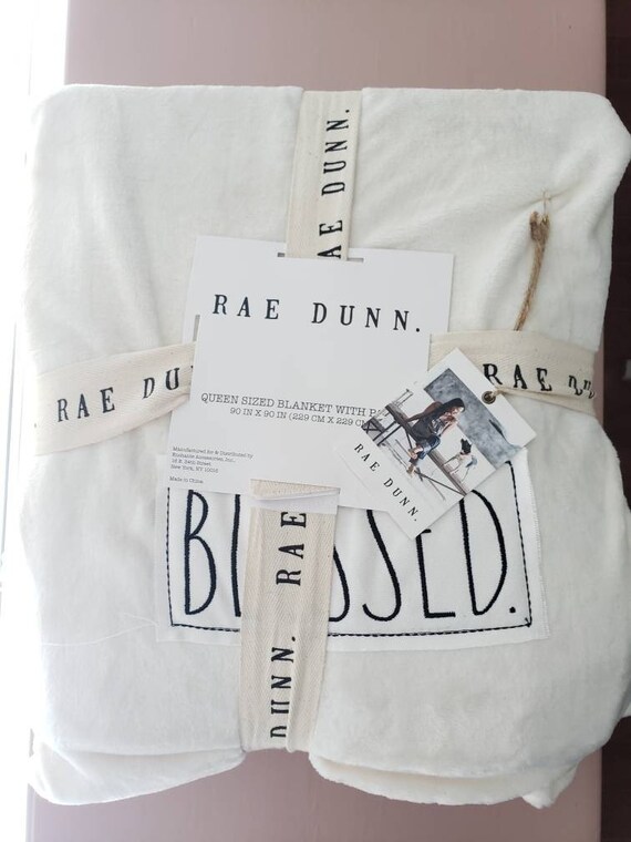 Rae Dunn Queen Size BLESSED blanket Etsy
