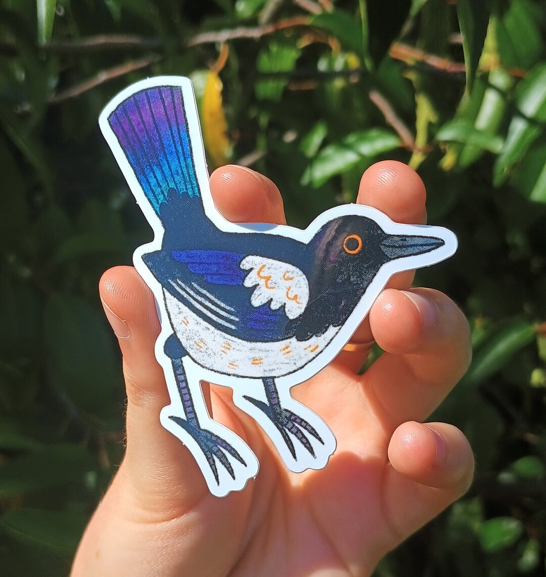 Maggie the Magpie Sticker. Cute Laptop, Phone, Bottle, Sketchbook ...