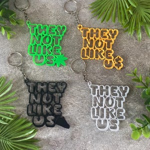 Unique &quot;They Not Like Us&quot; Kendrick Lamar Keychains Limited Edition