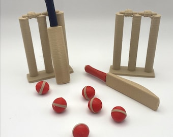 Mini juego de críquet de madera: juguete deportivo para niños, juego de mesa (dos bates)