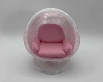 1:12 Scale Egg Chair – Realistic 3D Printed Dollhouse Furniture – Miniature Lounge Seating - V1