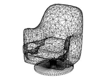 3D Dollhouse Office Chair STL Pack – 2 Unique Miniature Designs for DIY 3D Printing