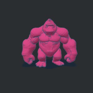 3D Low-Poly Gorilla – STL, OBJ & FBX Files for Printing, Animation, Creative Projects