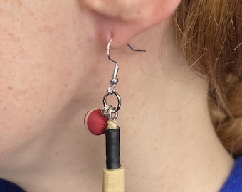 Cricket Game Earrings – Miniature Sports Earrings (Pair, Multiple Variations)