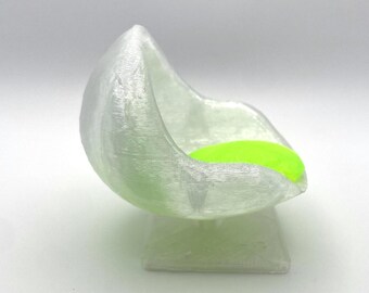 1:12 Scale Egg Chair – Realistic 3D Printed Dollhouse Furniture – Miniature Lounge Seating - V3