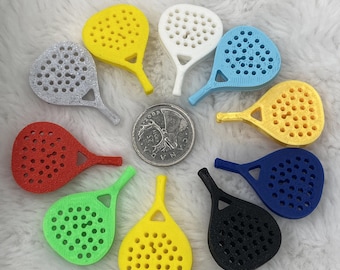 Mini Padel Paddle Set 2-Pack | 1:12 Scale Mini Sports Decor | Desktop Game Accessory or Non-Edible Cake Topper