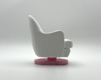 Silla de oficina para casa de muñecas: 2 diseños únicos en miniatura - Muebles a escala 1:12