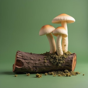 Two-Pack Mushroom Logs 3D Model – STL, FBX, OBJ | Digital Download