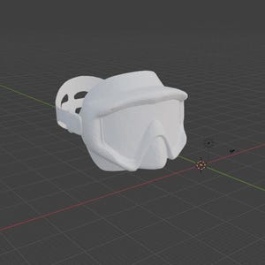 Snorkel Mask 3D Model – STL FBX OBJ – Digital Download