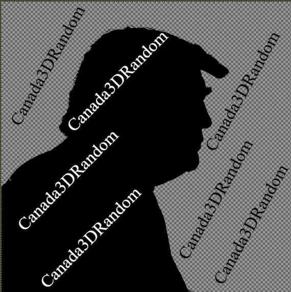 Donald Trump Side Silhouette