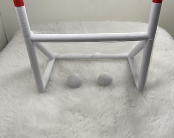 Mini Gaelic Irish Football Goal & Balls Set | Tabletop Sports Decor | 3D Printed Mini Game | Custom Scale Gaelic Goal