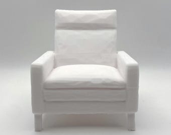 Modern Accent Armchair – Dollhouse 1:12 Miniature Furniture - V5