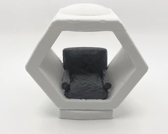 Silla modular hexagonal – Miniatura para casa de muñecas 1:12 V1