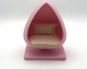 Miniatura de sillón triangular moderno – Asientos auxiliares y de oficina para casa de muñecas V3