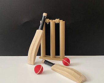 Mini Wooden Cricket Game Set: Kids Sports Toy, Desk Game