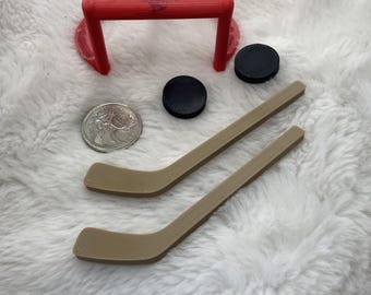 Minihockeytafelspelset | 2 sticks, 2 pucks en realistisch net | Sportdecor bureau