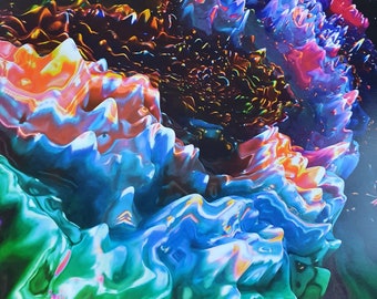 Melty Magnet Planet A4 Wall Print