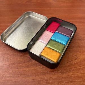 Slightly Dented Tins | Handmade Mica Watercolour Paint Set Full-pans