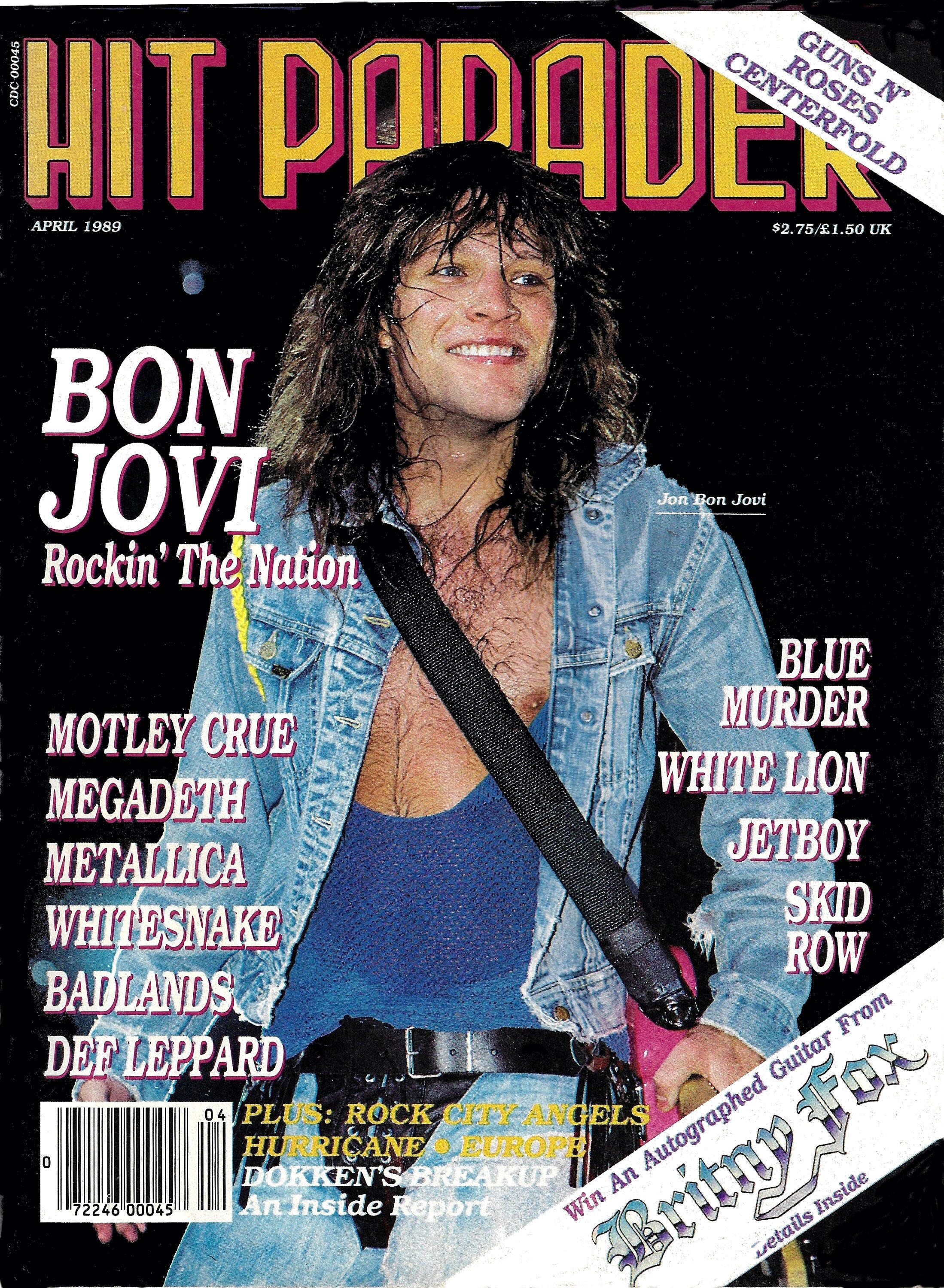 BON JOVI Def Leppard Cinderella Skid Row Metallica Whitesnake Hit 