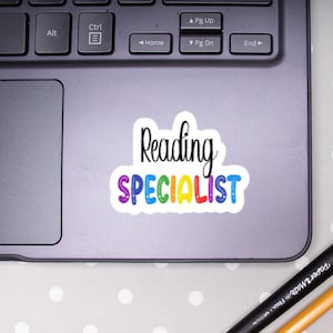Reading Specialist Sticker, Intervention Teacher Sticker, Literacy Decal, Back to School Sticker, Educator Waterproof Sticker