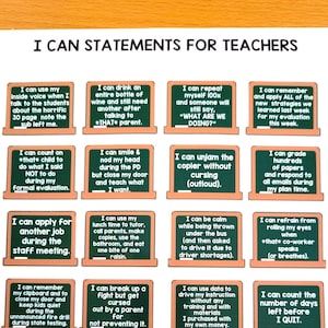 Funny Teacher Stickers (I Can Statements), Teacher Gift, Teacher Affirmations