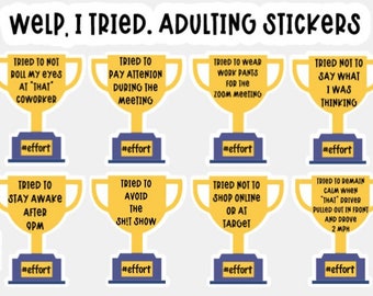 Funny Adulting Stickers, Adult Reward Stickers, Sticker Sheet for Planner