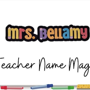 Teacher Name Magnet, Personalized Classroom Magnet