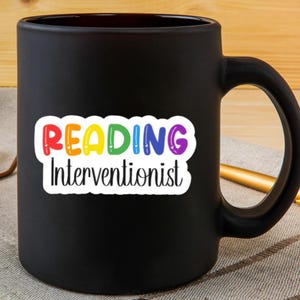 Reading Interventionist Sticker, Laptop Sticker, Waterproof Sticker