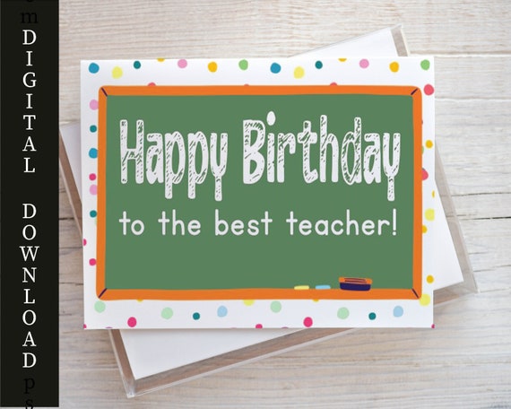 20+ Happy Birthday Cards Teacher