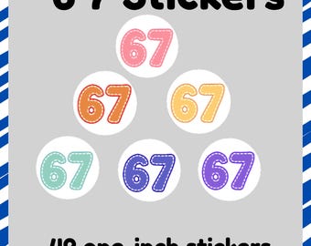 67 Stickers (Six Seven)