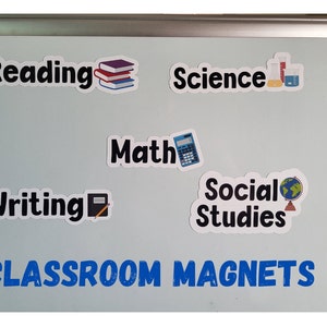 Classroom Subject Magnets, Daily Schedule Magnets