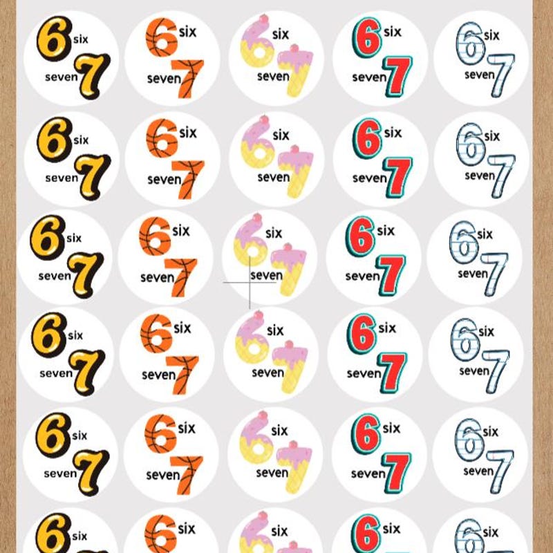 6 7 Stickers - Etsy